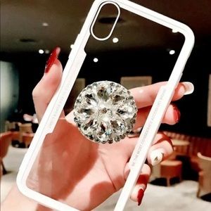 Transparent IPhone Case with rhinestone holder✨